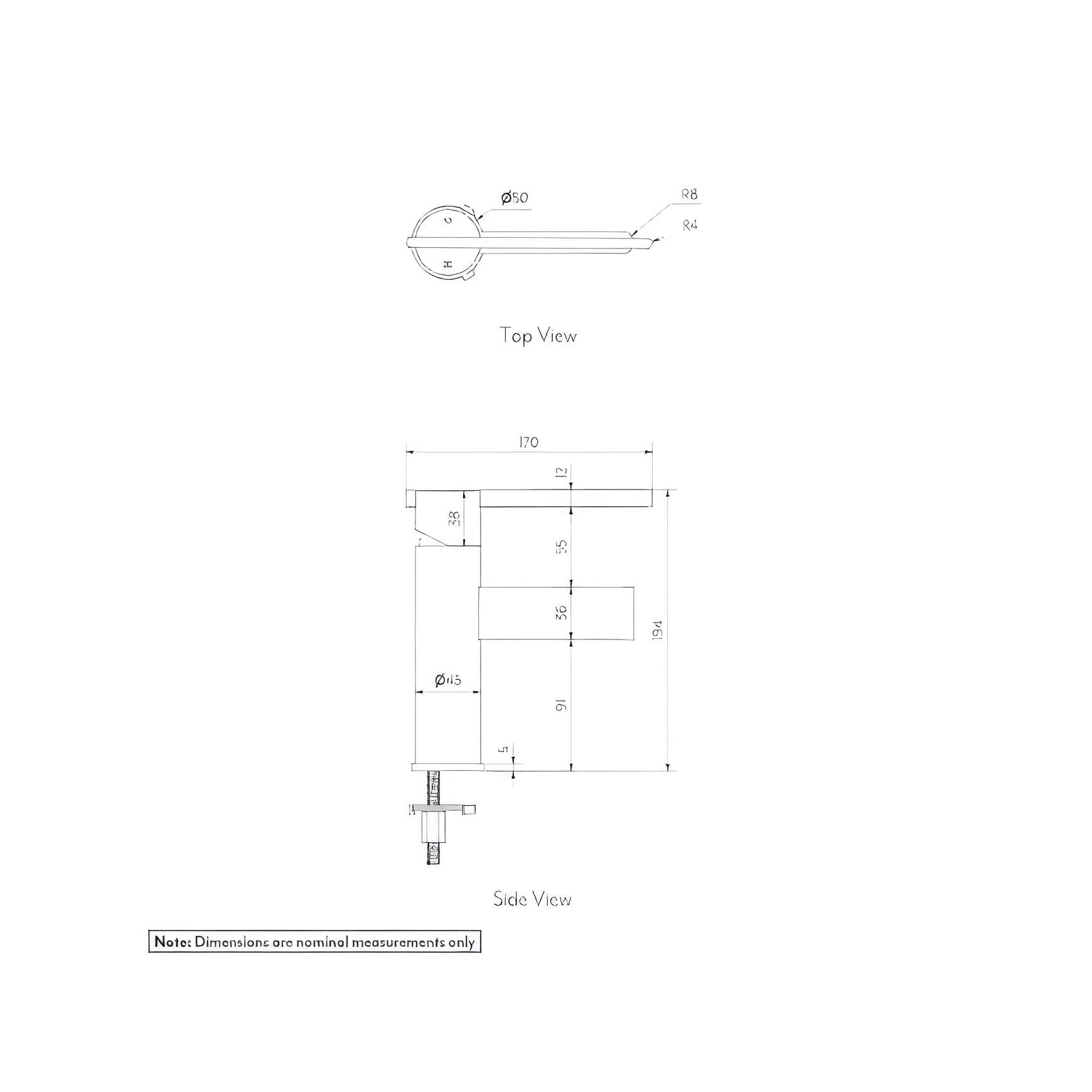 Aliro Accessible Basin Mixer - Brushed Gunmetal