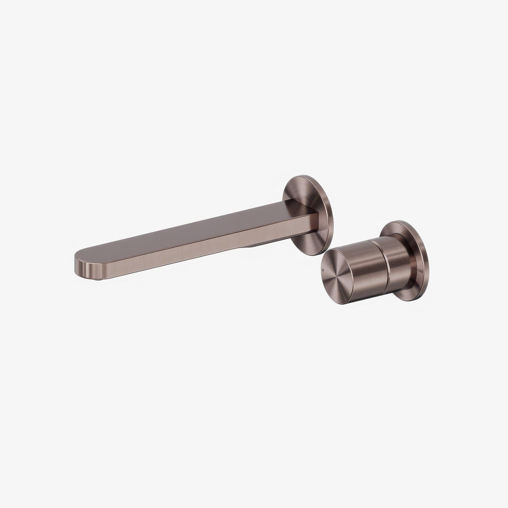 Pure SS316L Progressive Wall Basin/Bath Mixer Separate Back Plate Brushed Bronze