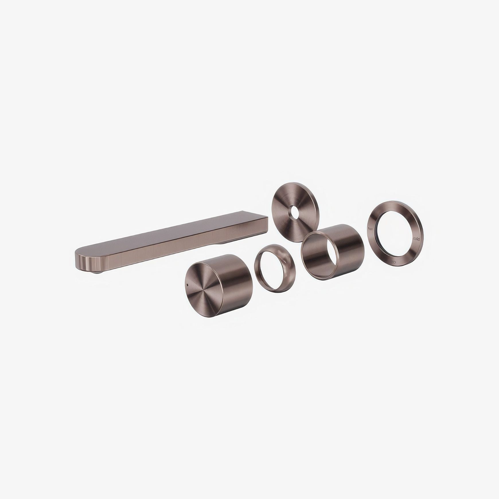 Pure SS316L Progressive Wall Basin/Bath Mixer Separate Back Plate Trim Kit Only Brushed Bronze