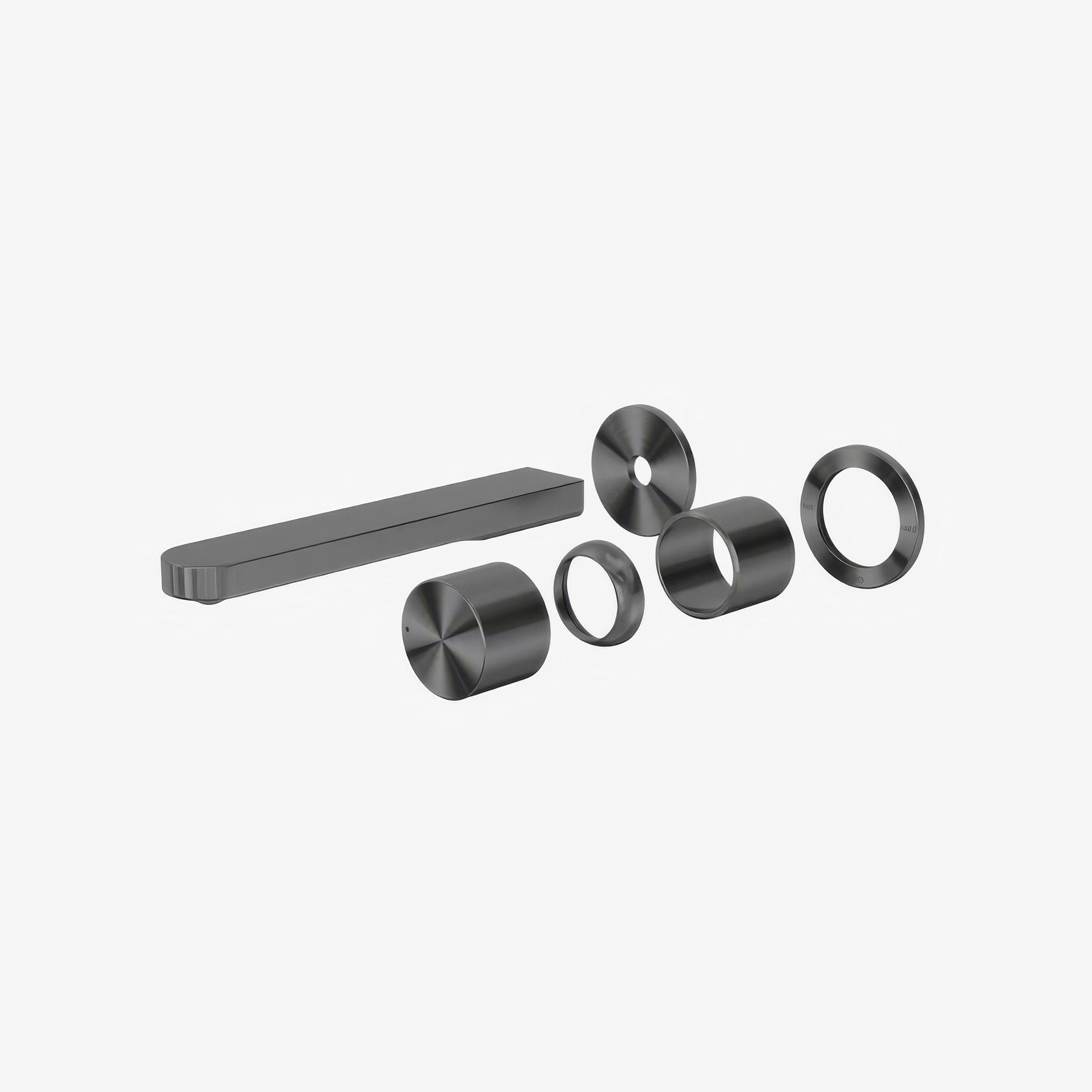 Pure SS316L Progressive Wall Basin/Bath Mixer Separate Back Plate Trim Kit Only Graphite
