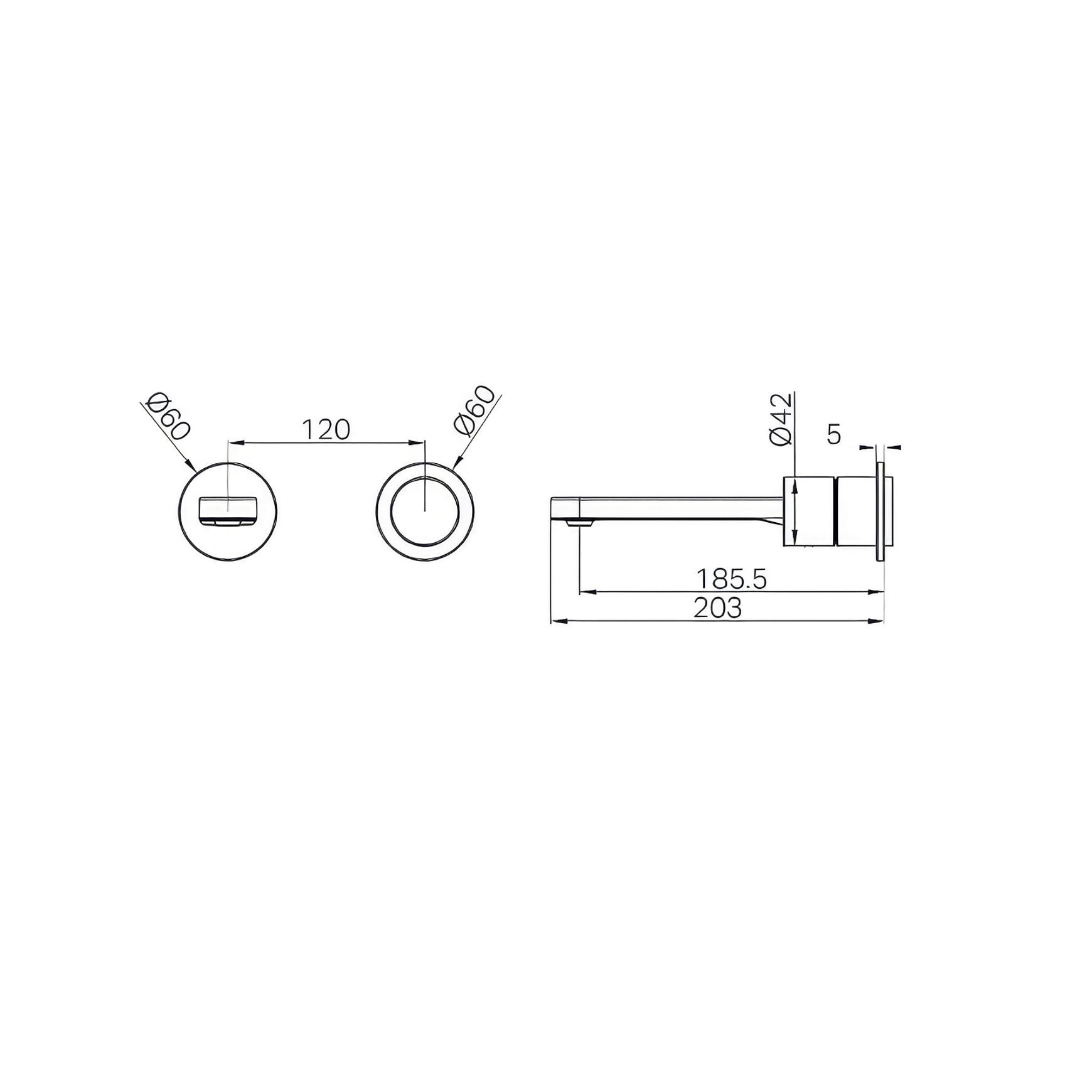 Pure SS316L Progressive Wall Basin/Bath Mixer Trim Kit Only Brushed Bronze