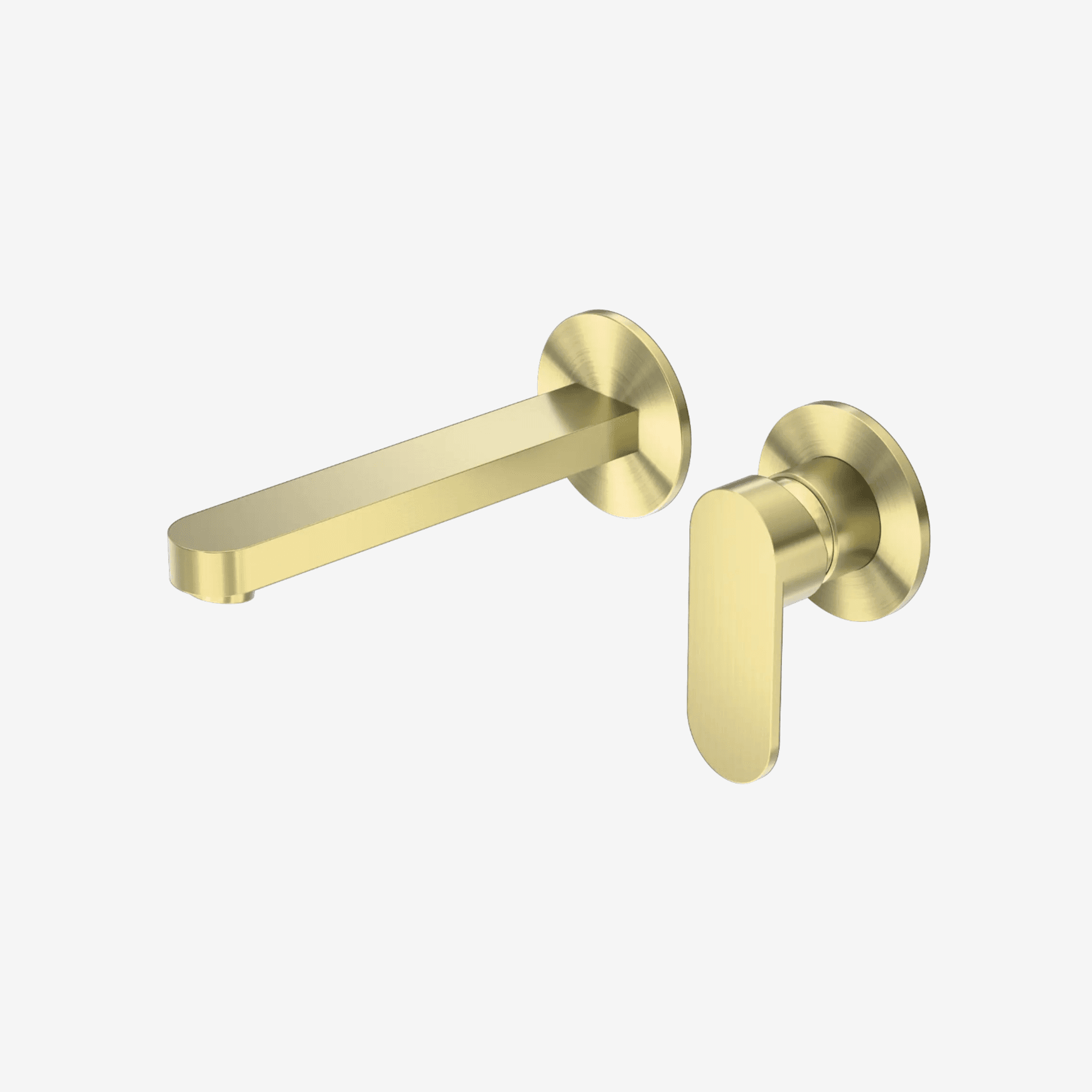 Ecco Wall Basin/Bath Mixer Brushed Gold