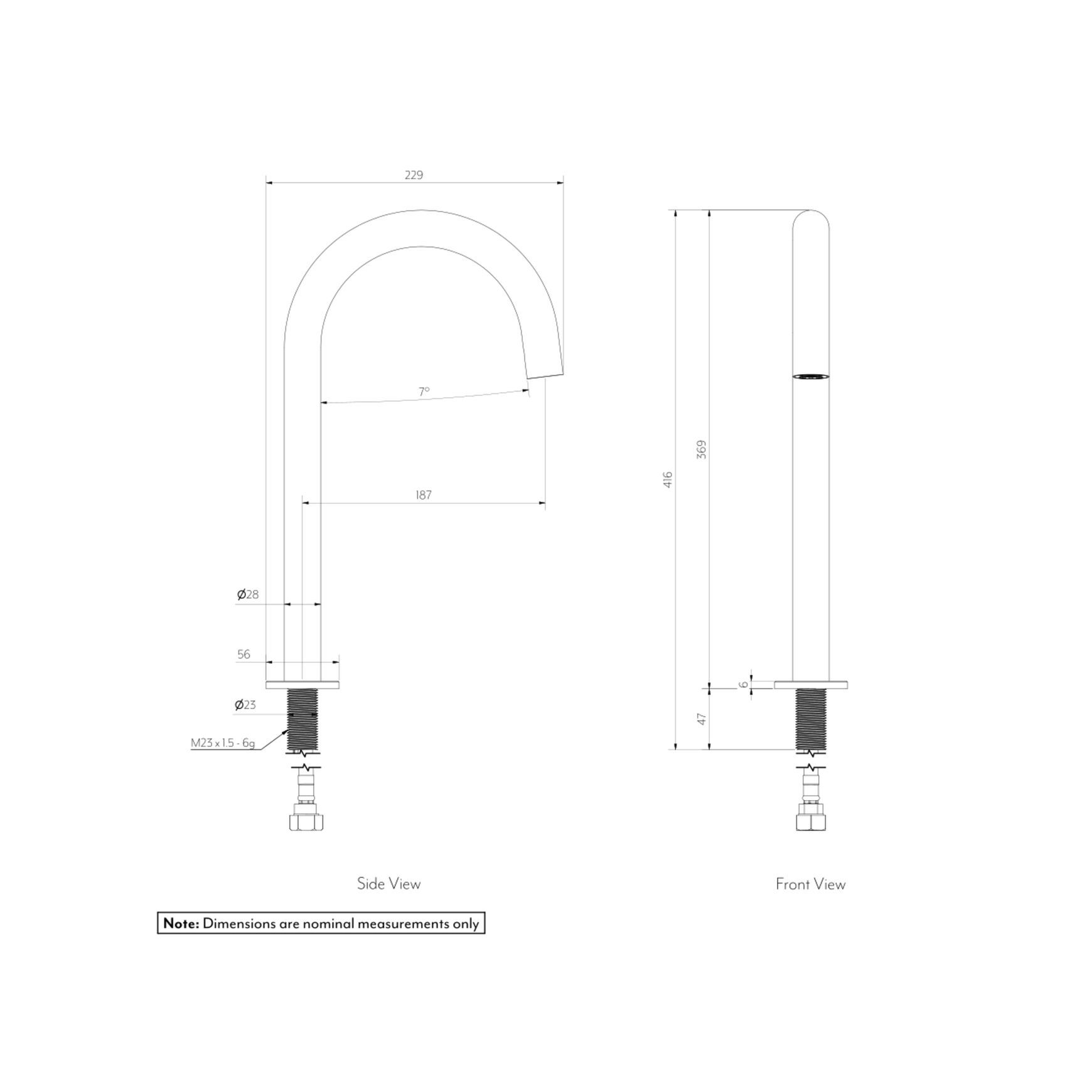 Sensor Gooseneck Hob Spout