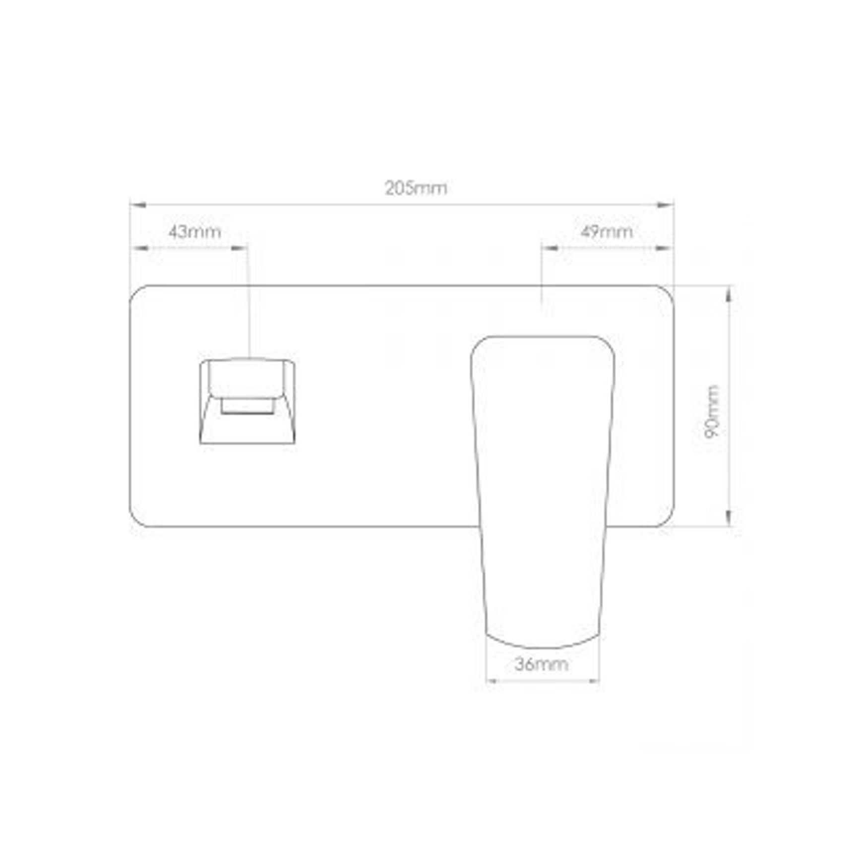 Eclipse Wall Mounted Basin Mixer