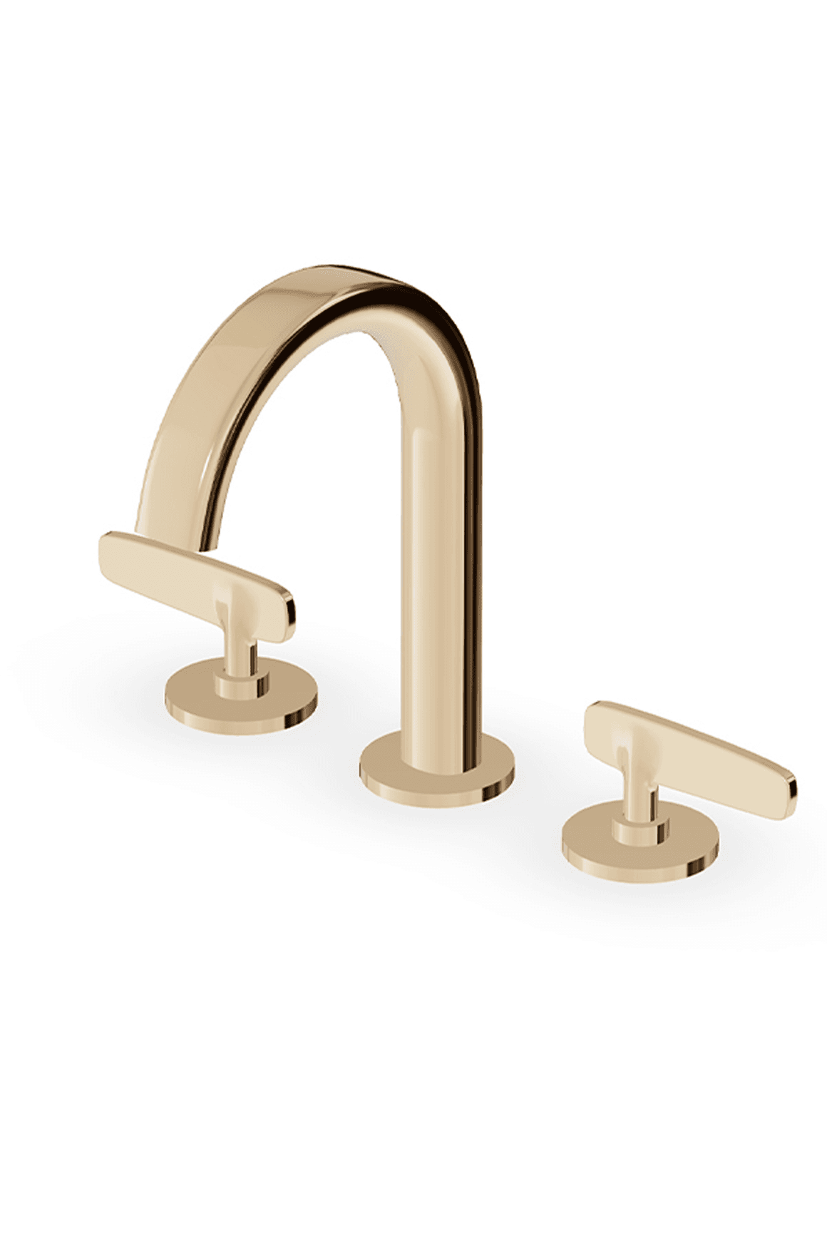 Veloce 3th Deck Mounted Basin Mixer Low Gooseneck Spout
