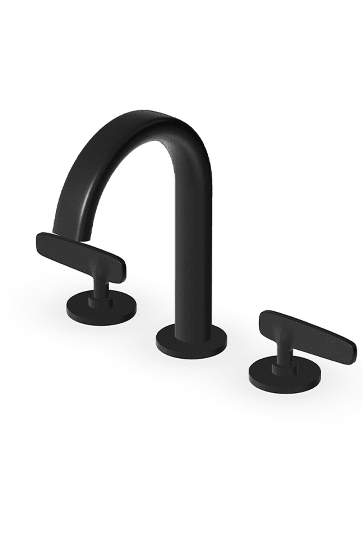 Veloce 3th Deck Mounted Basin Mixer Low Gooseneck Spout