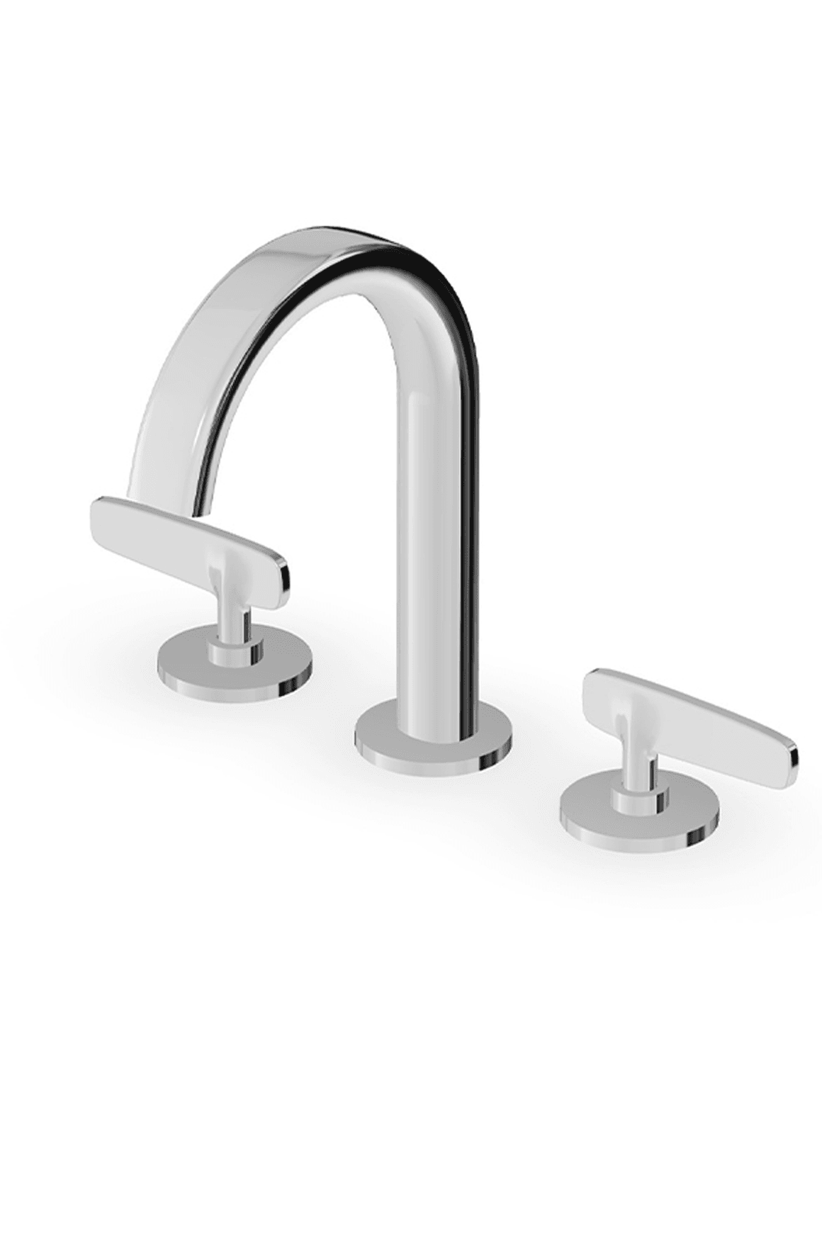 Veloce 3th Deck Mounted Basin Mixer Low Gooseneck Spout