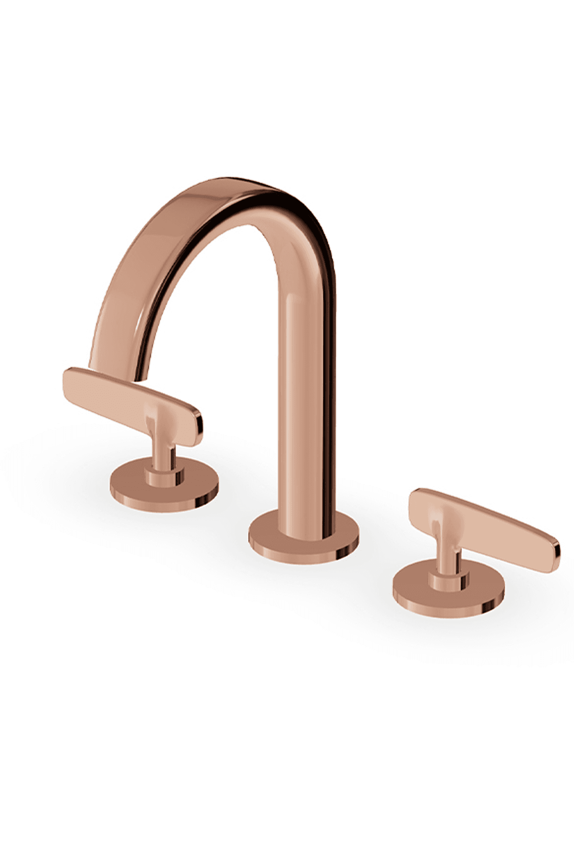 Veloce 3th Deck Mounted Basin Mixer Low Gooseneck Spout