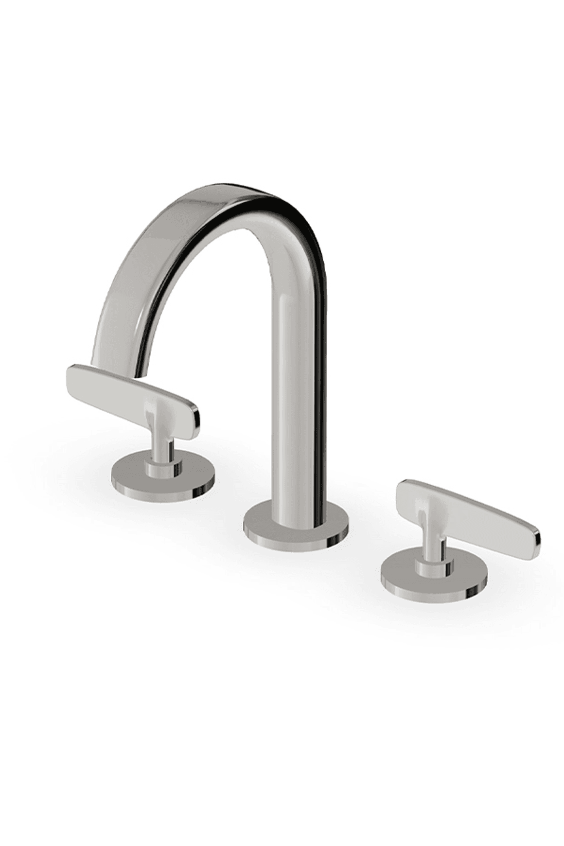 Veloce 3th Deck Mounted Basin Mixer Low Gooseneck Spout