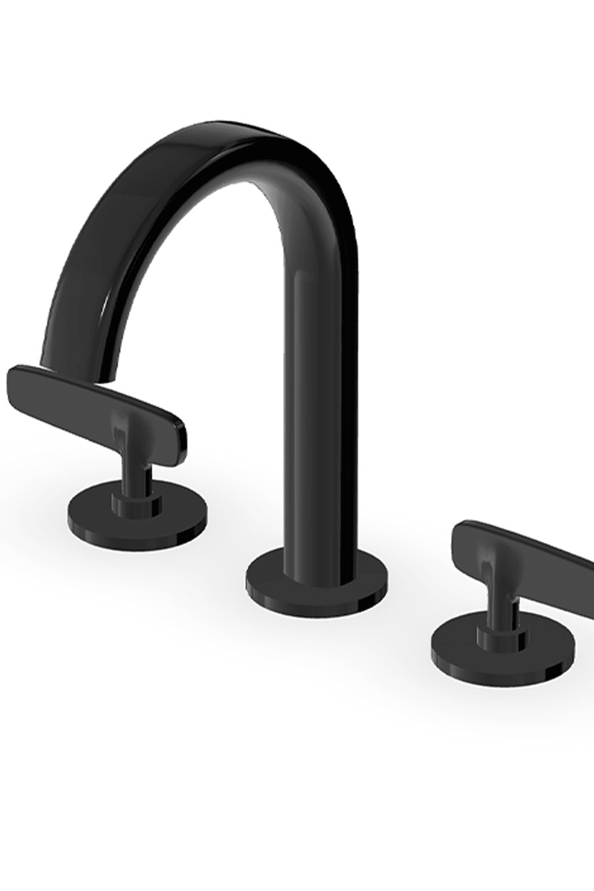 Veloce 3th Deck Mounted Basin Mixer Low Gooseneck Spout