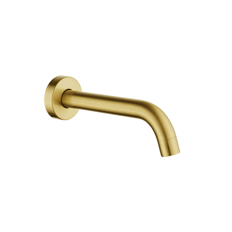Lucid Pin Wall Spout Brushed Brass