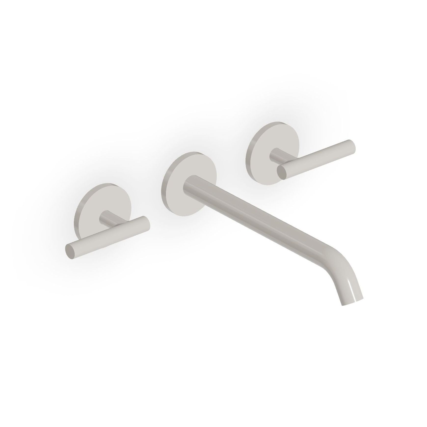 Pan S 3 Tap Hole Wall Mounted Basin Mixer 220mm