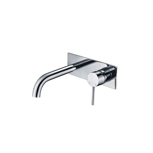Unika Hali Wall Basin Mixer with Curved Spout