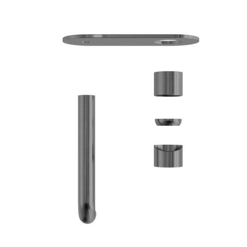 Zen SS316L Wall Basin/Bath Mixer 185mm Spout Trim Kits | Graphite