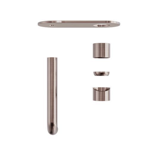 Zen SS316L Wall Basin/Bath Mixer 230mm Spout Trim Kits | Brushed Bronze