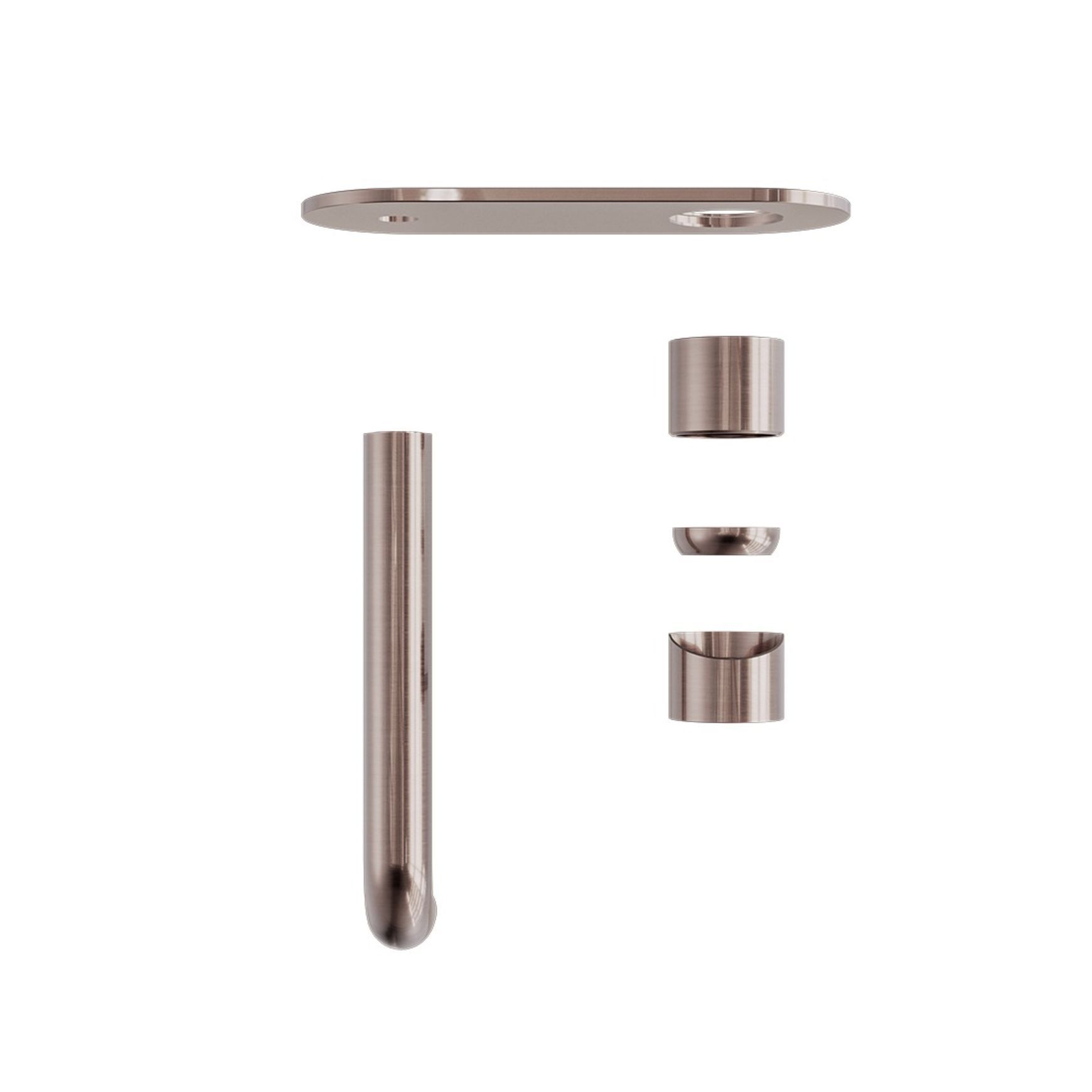 Zen SS316L Wall Basin/Bath Mixer 230mm Spout Trim Kits | Brushed Bronze