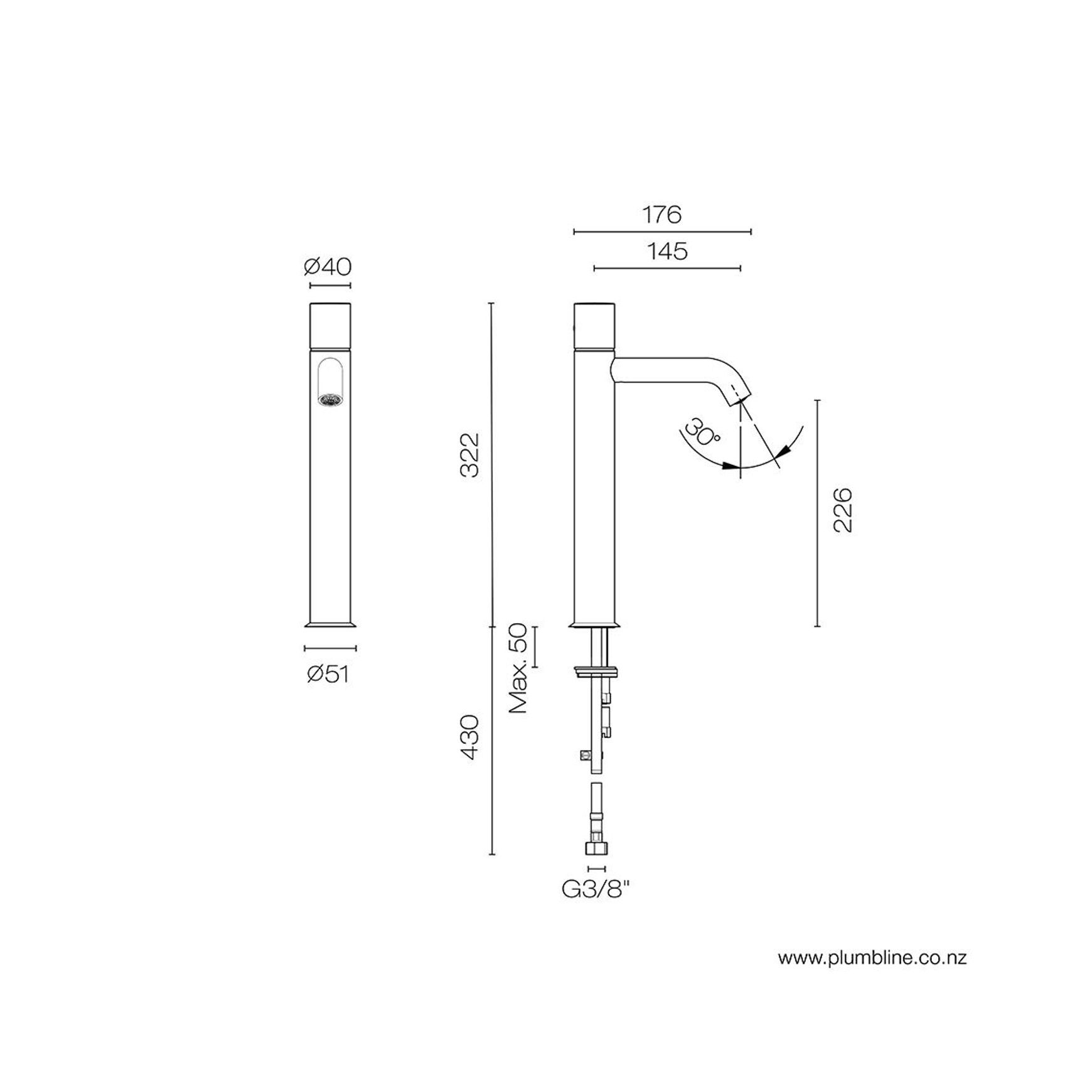 Nostromo Vessel Basin Mixer With Knob Handle