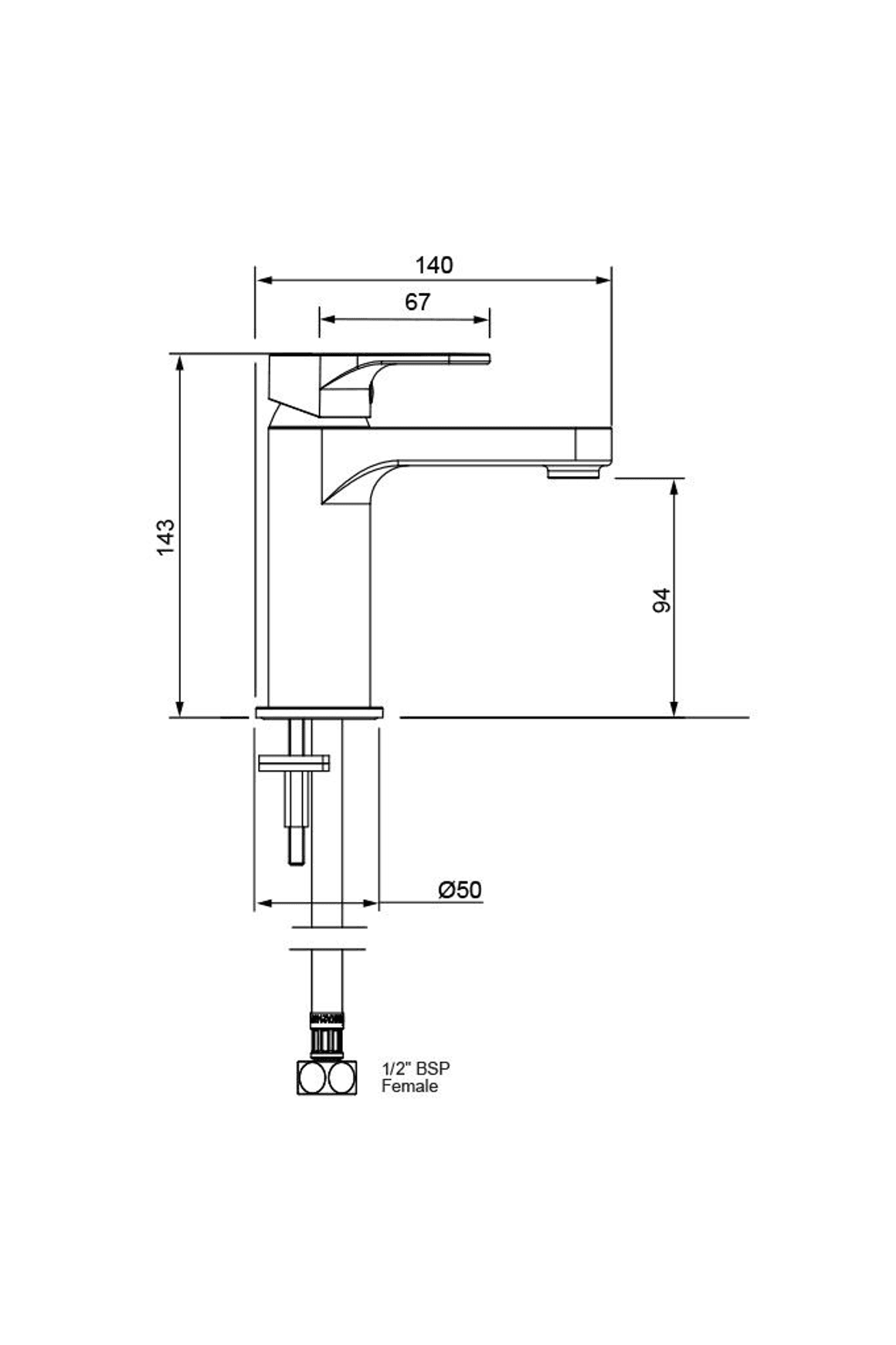 Glide Basin Mixer Tap