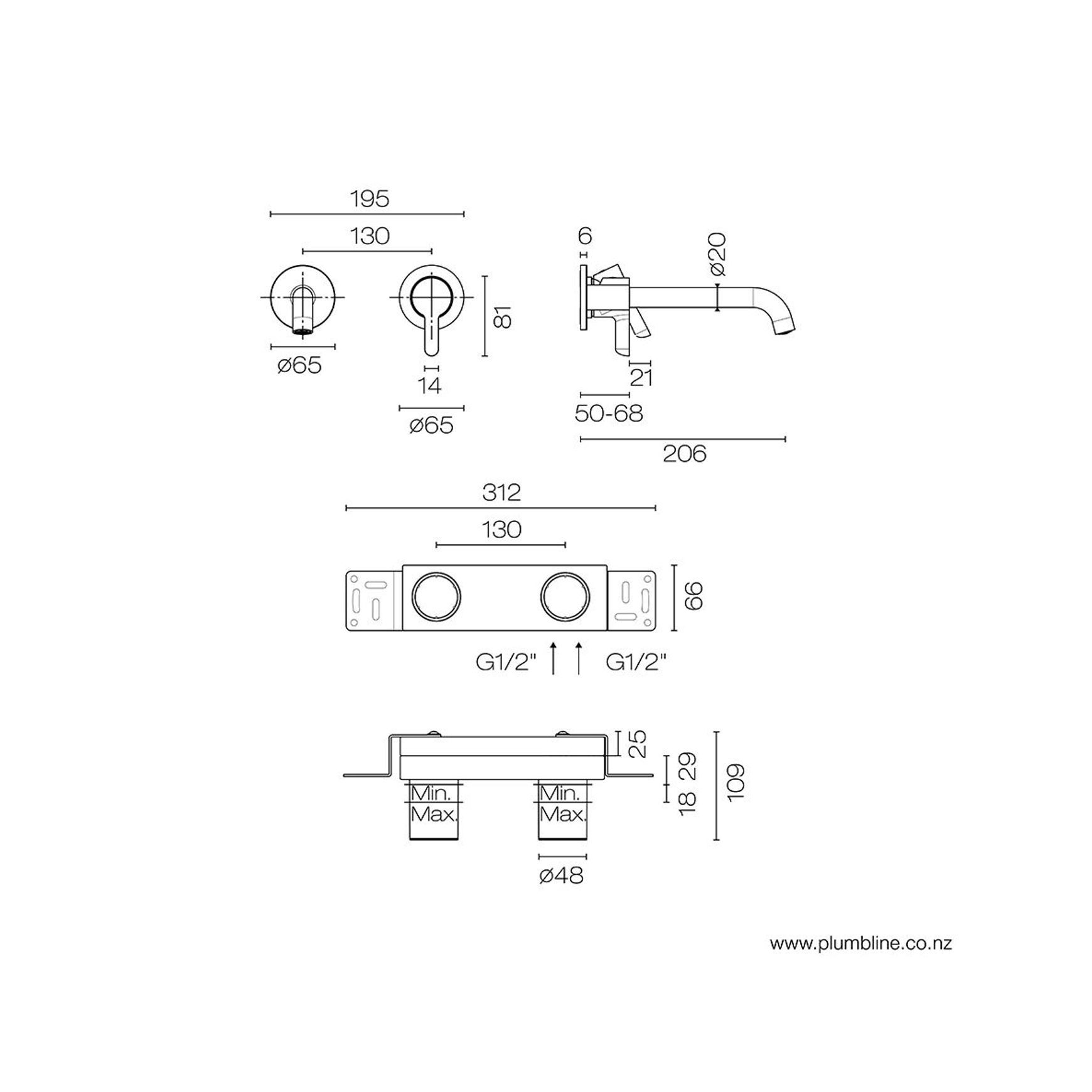 Icona Wall Mount Mixer