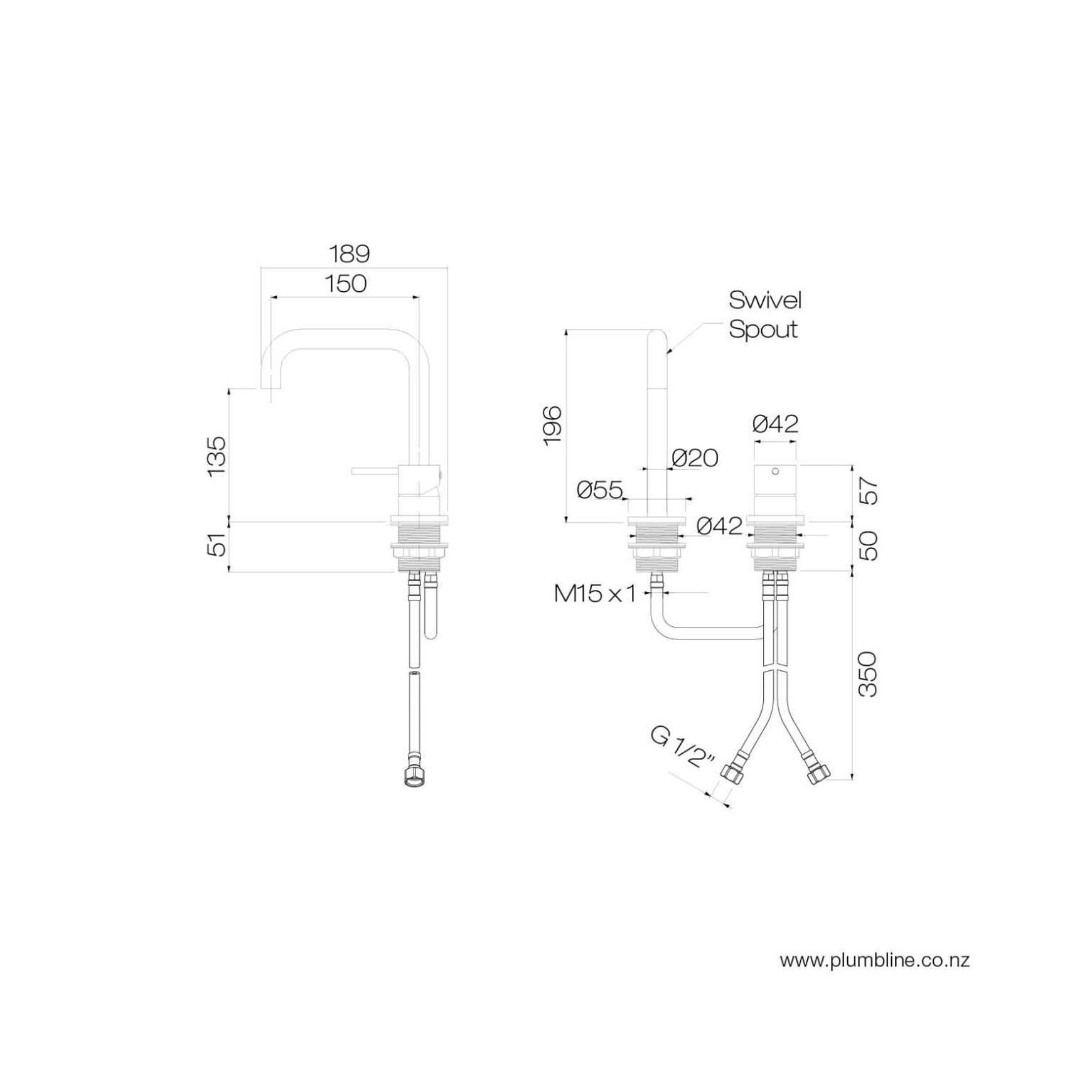 Oli 316 2 Hole Mixer