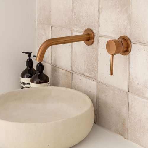 Elysian Minimal Mixer & Spout Set | Brushed Copper