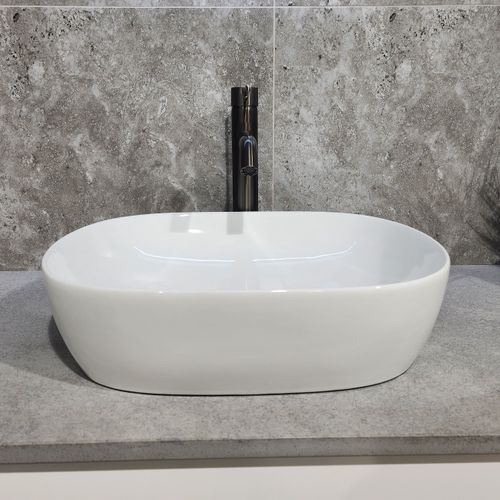 Code Pure Oval 470 Ceramic Vessel Basin Range
