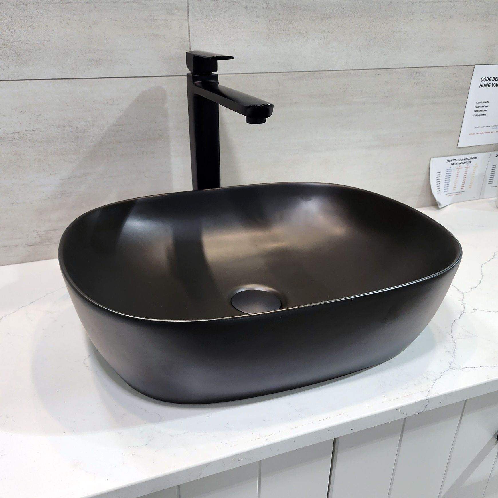 Code Pure Oval 470 Ceramic Vessel Basin Range