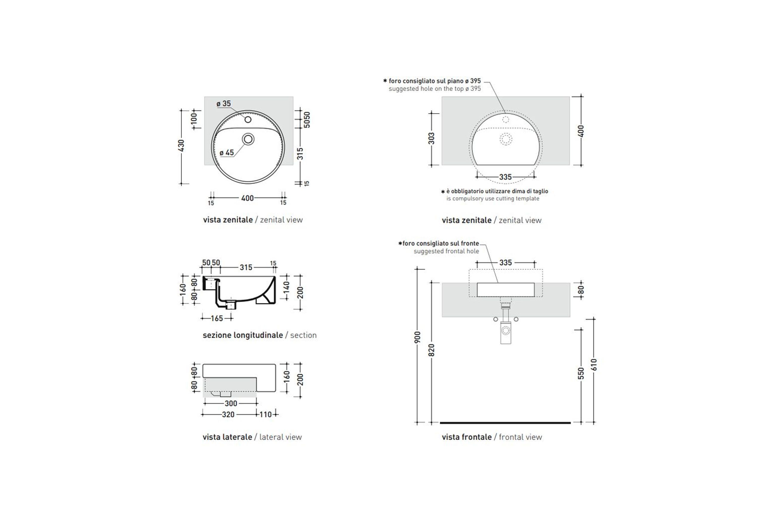 Twin Set Semi Recessed Basin