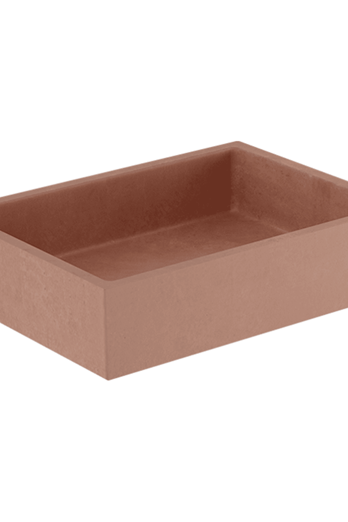 Elementi Bare Concrete Square Vessel Basin