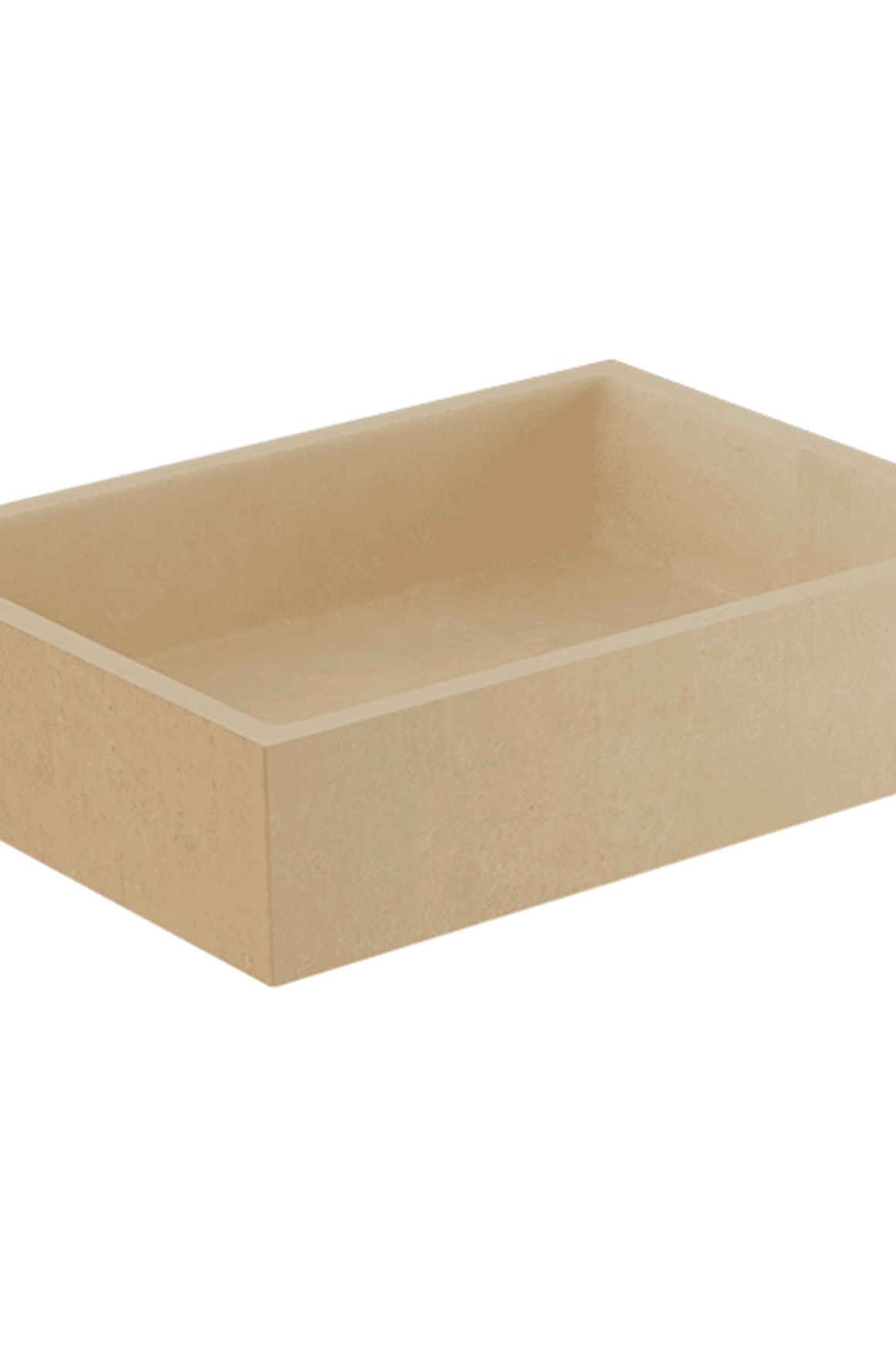 Elementi Bare Concrete Square Vessel Basin