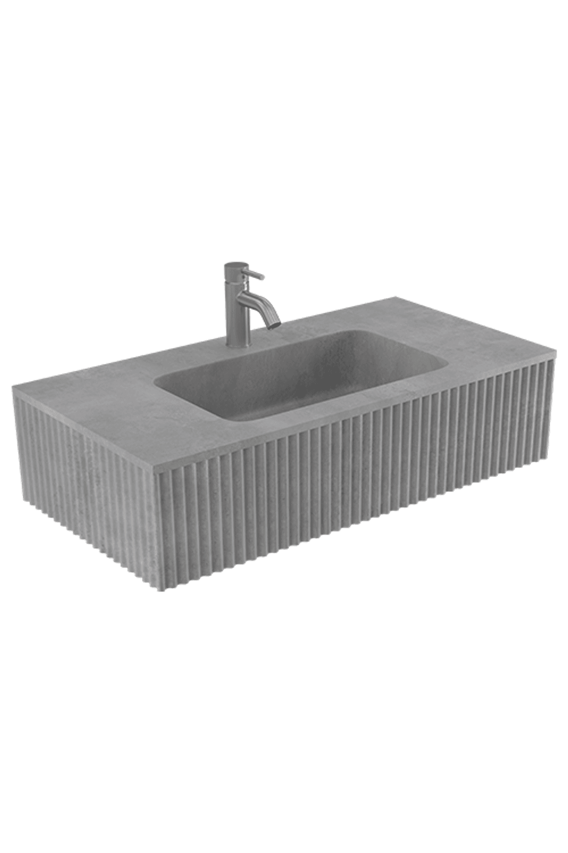 Bare Fluted Wall Basin