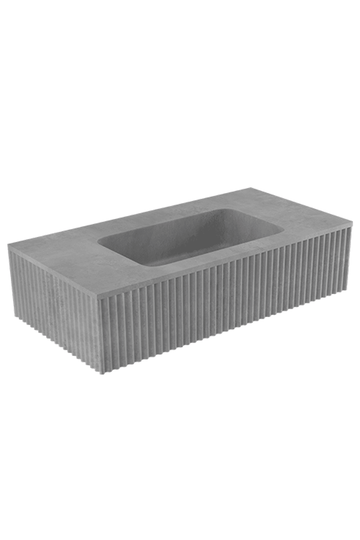 Bare Fluted Wall Basin