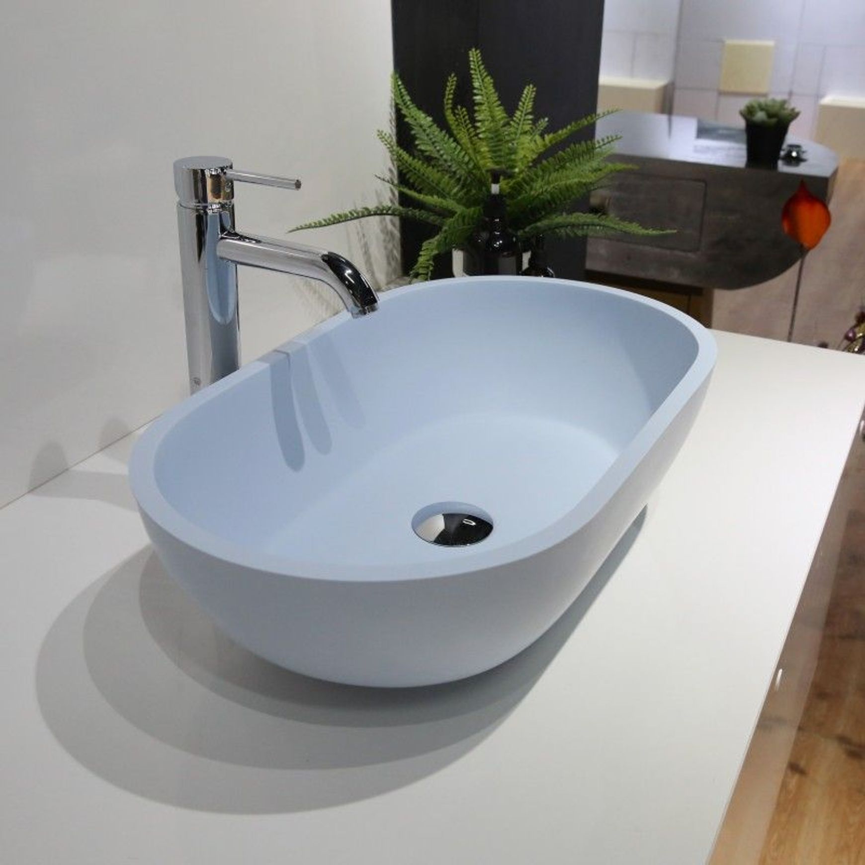 Hugi B1312 Oval 560mm Basin Sky Blue