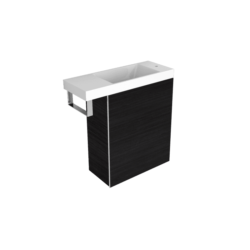 Kzoao Mini WC Set Black Wood Grain