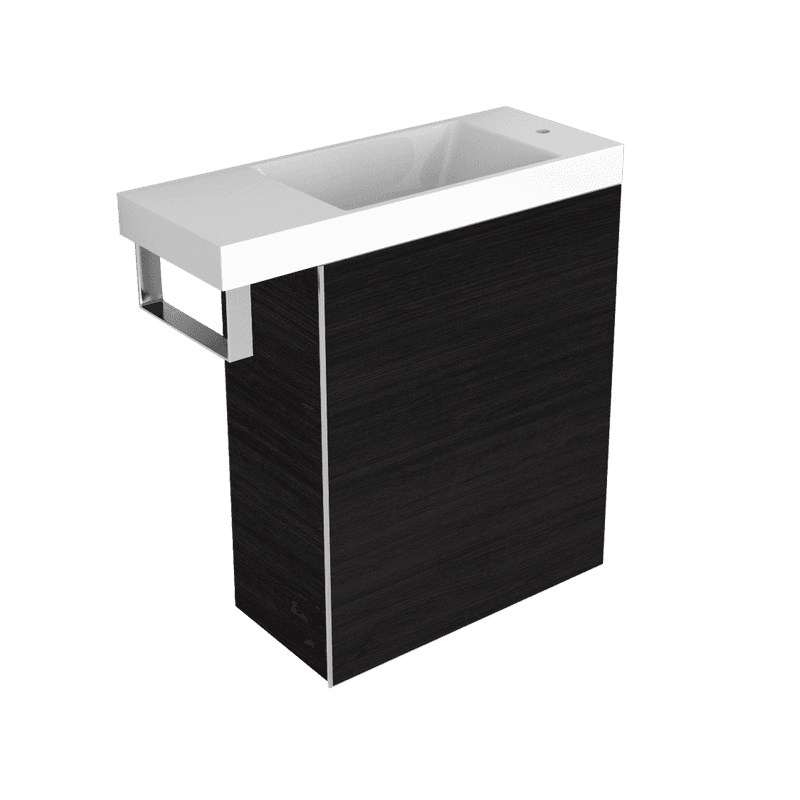 Kzoao Mini WC Set Black Wood Grain