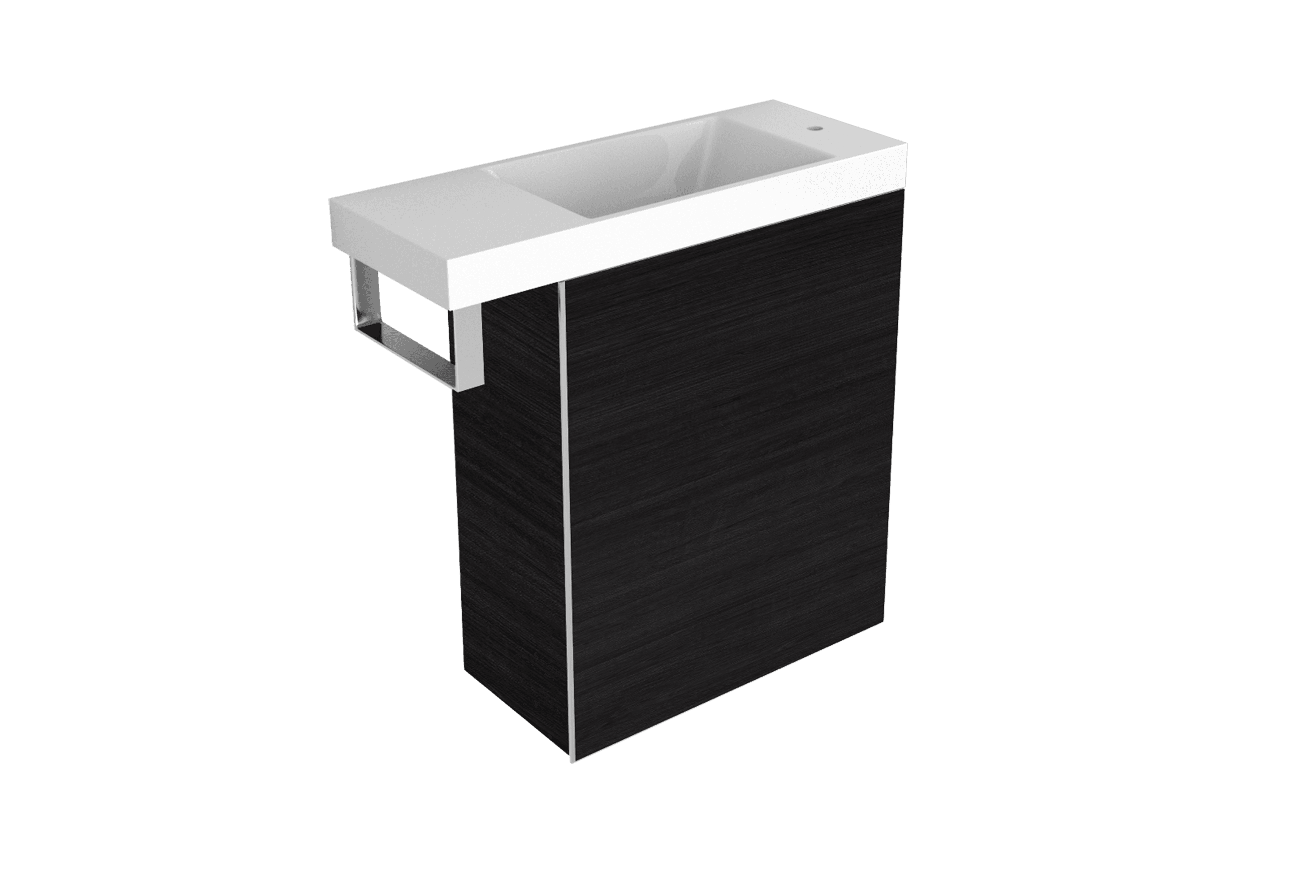 Kzoao Mini WC Set Black Wood Grain