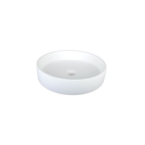 Mykonos Round Solid Surface Above Counter Basin Matte White