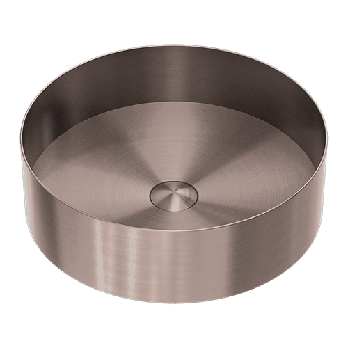 Opal Round 400mm Stainless Steel Basin Brushed Bronze