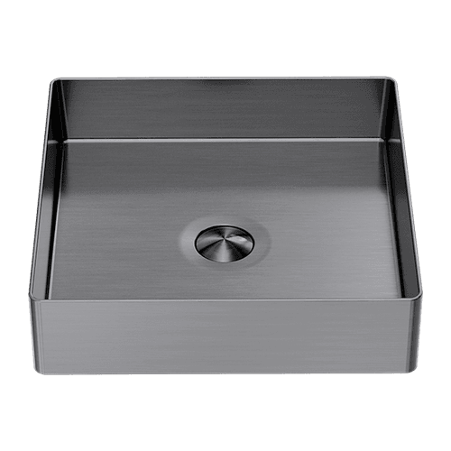 Opal Square 400mm Stainless Steel Basin Graphite