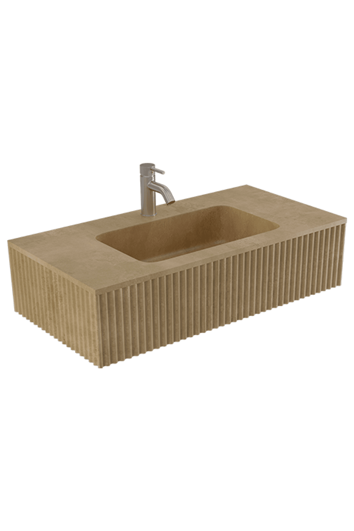 Bare Fluted Wall Basin