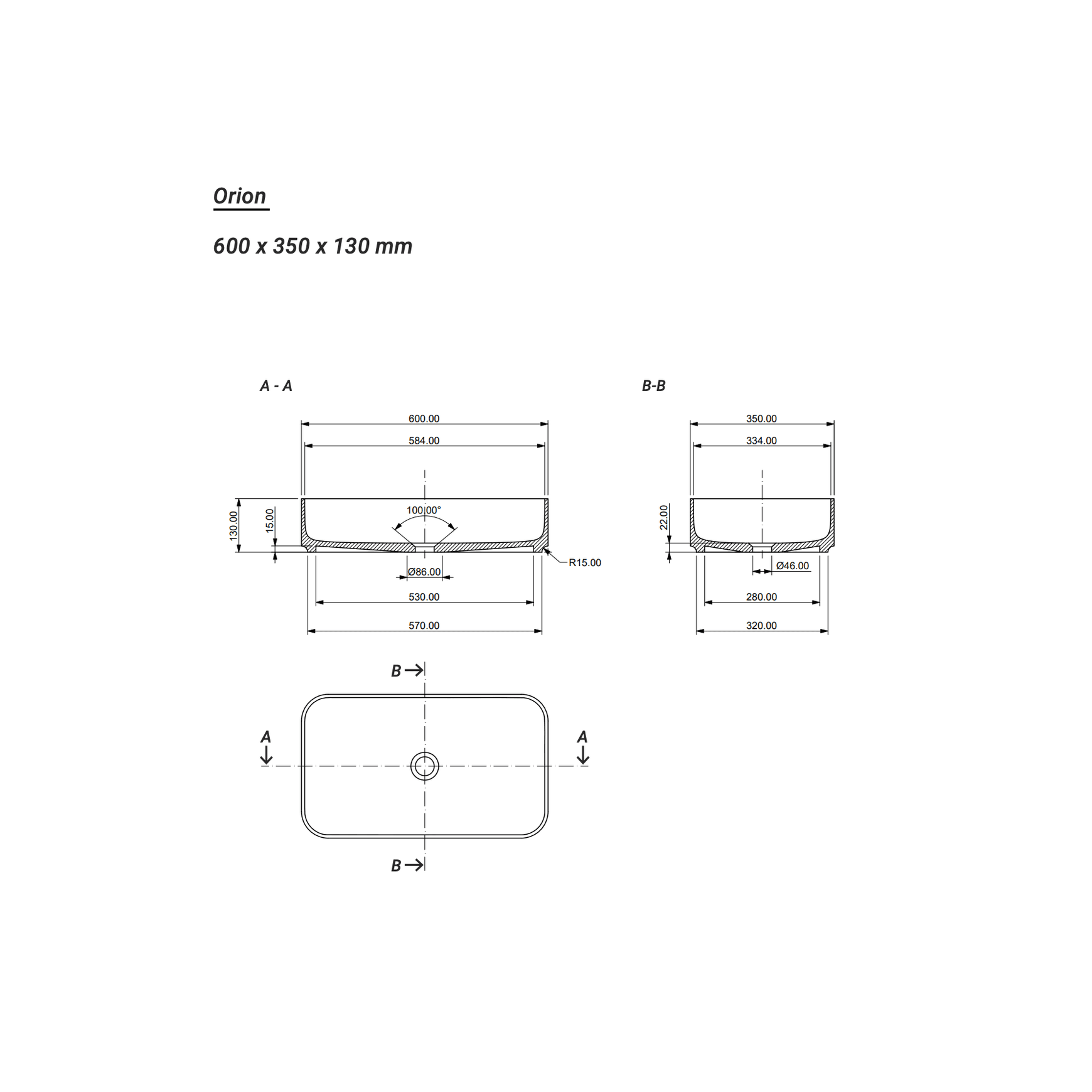 Aqvato Orion Bathroom Basin