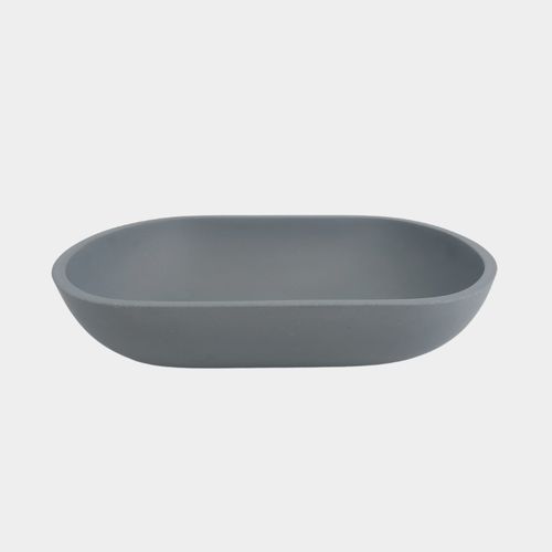 Positano Oval Solid Surface Above Counter Basin Concrete Grey