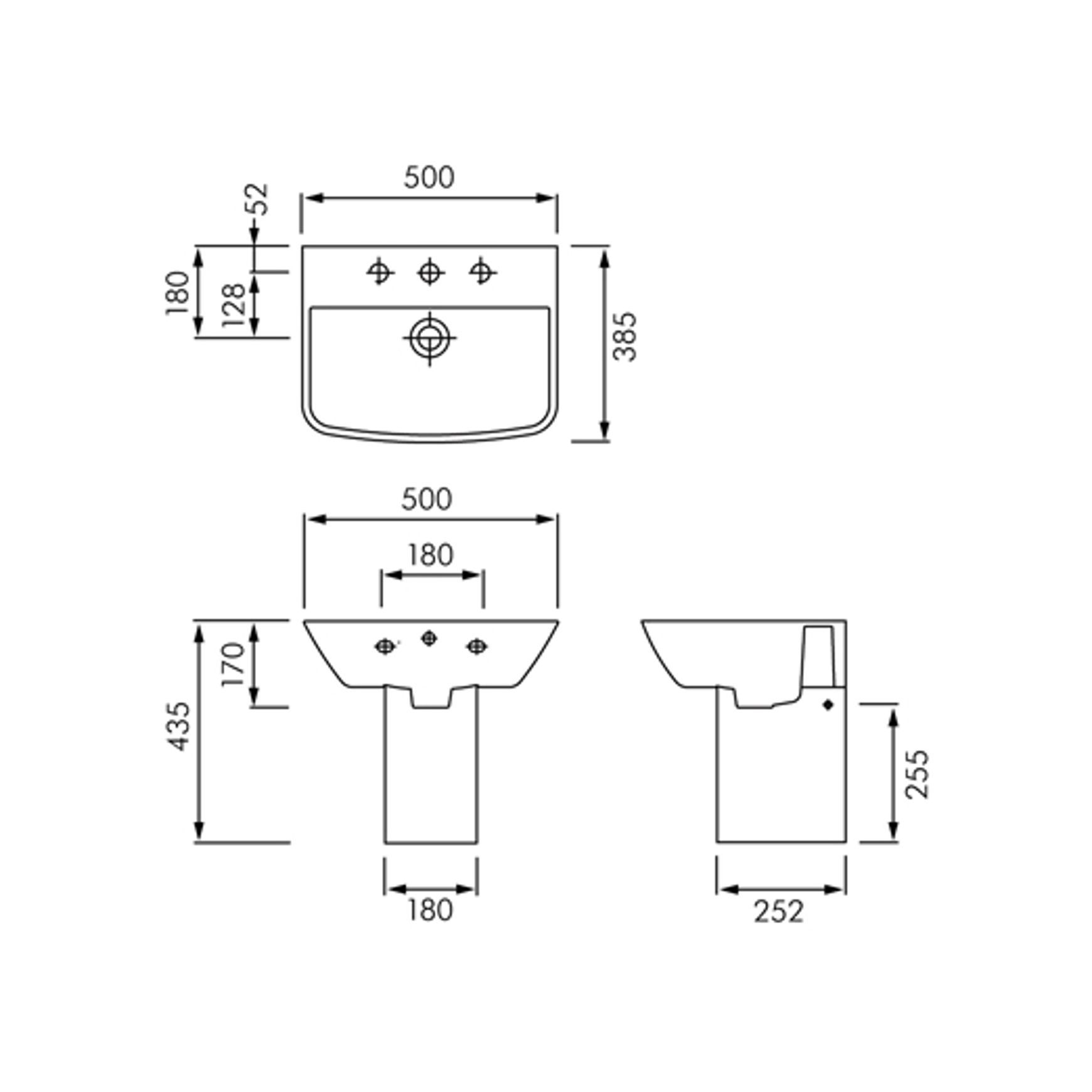 RAK  Summit Wall Hung Basin & Shroud