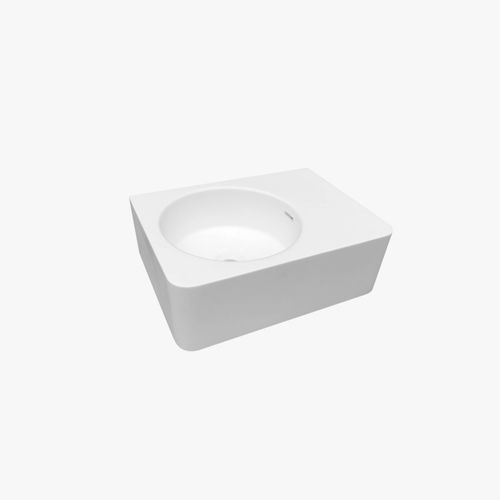 Siera Solid Surface Wall Basin Matte White