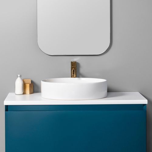 Sleek Round Semi-Recessed Basin