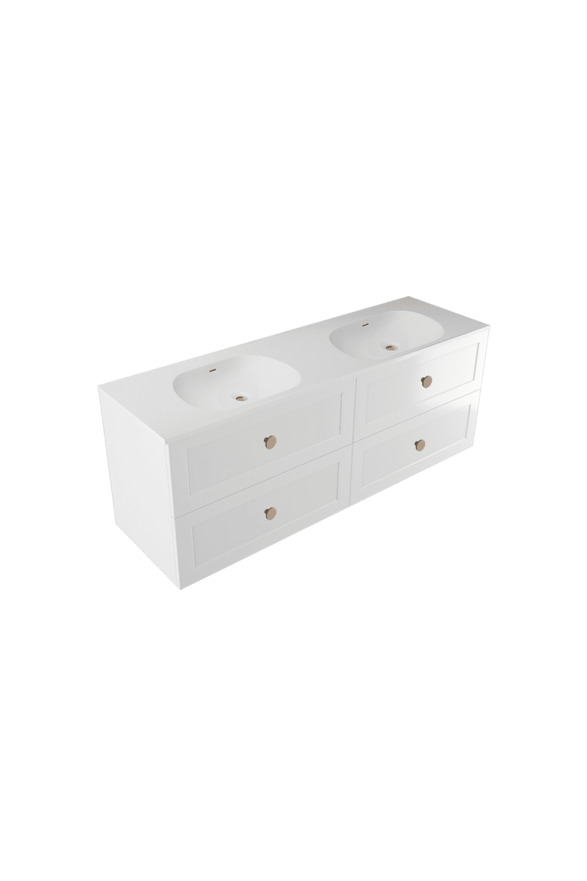 Telaio 1500 Double Bowl 4 X Drawer Wall Vanity