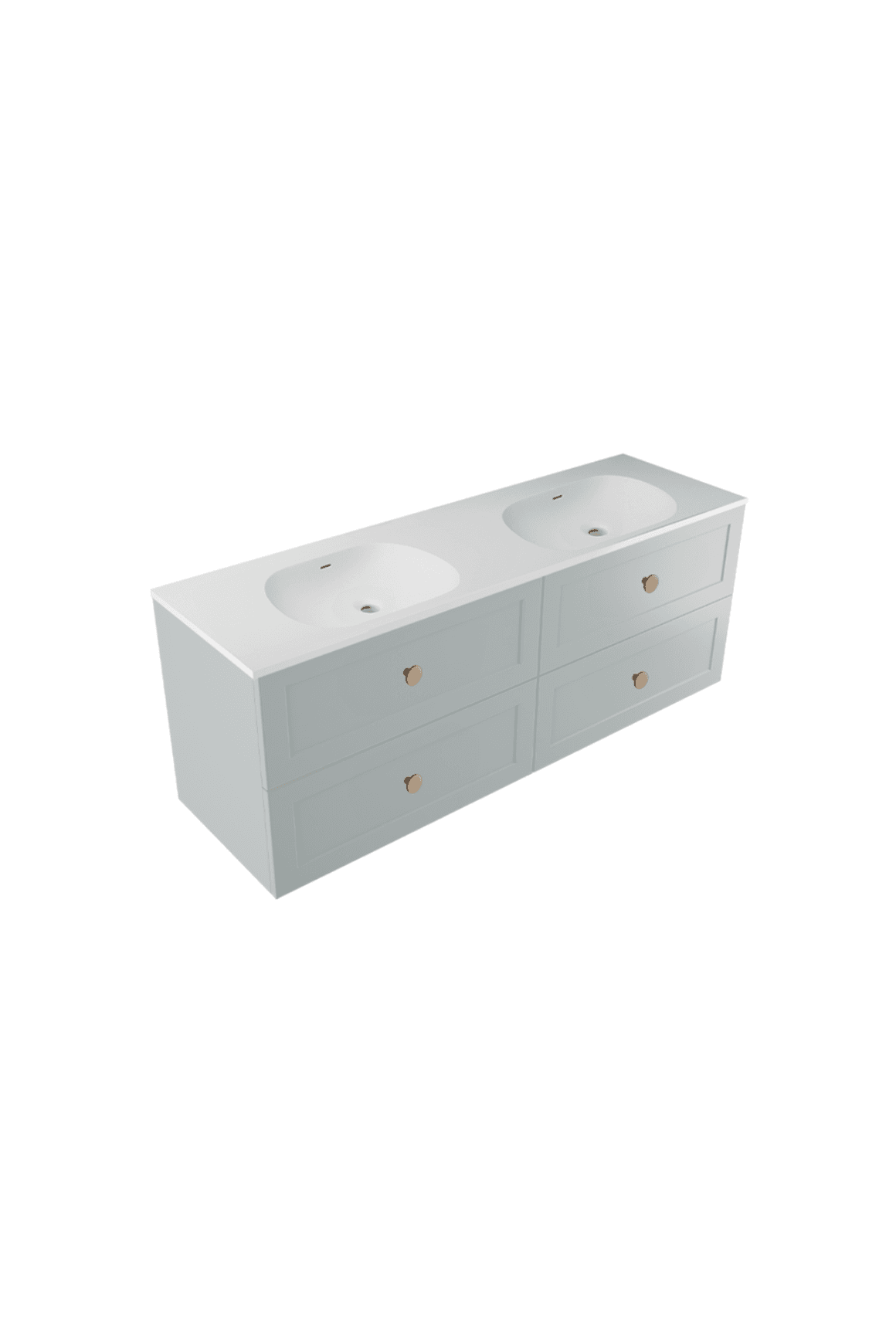 Telaio 1500 Double Bowl 4 X Drawer Wall Vanity