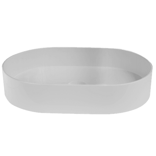 iStone Oval Basin 580 x 380 x 110mm Gloss White