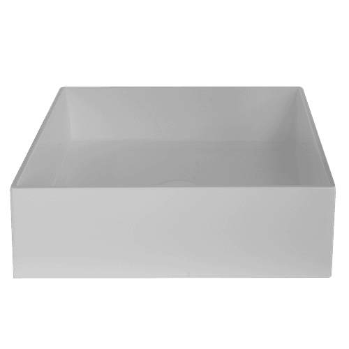 iStone Square Basin 380 x 380 x 110mm Gloss White