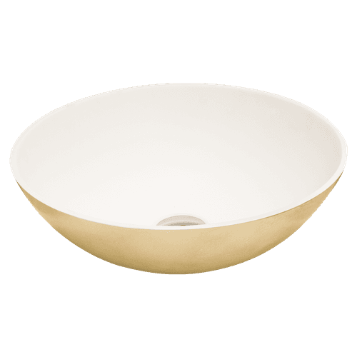 iStone Round Basin 400 x 130mm Metallic Gold